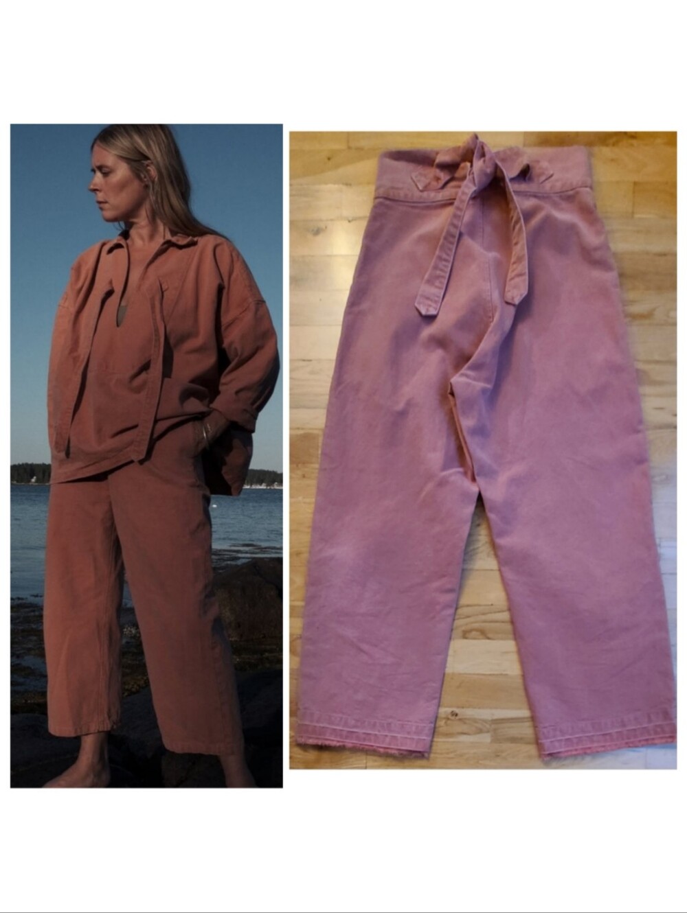 Rudy Jude High Season Wide Leg Raw Hem Pant High Waist Terracotta Resortwear 26 - Picture 1 of 14